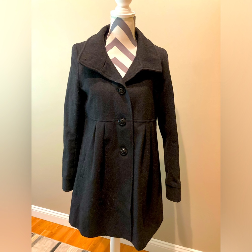 DKNY Dark Gray Peacoat Detachable Hood
